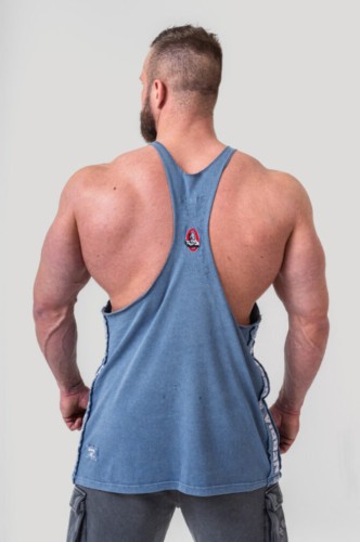 Майка Nebbia Washed Muscle Back Stringer GOLDEN AGE Blue 791