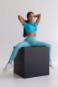 ТОП BLUE TOP WITH SLEEVES AND ZIPER IN FRONT