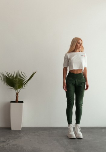 Штаны High-Waist Loose Fit Sweatpants "Feeling Good" 409 Dark Green