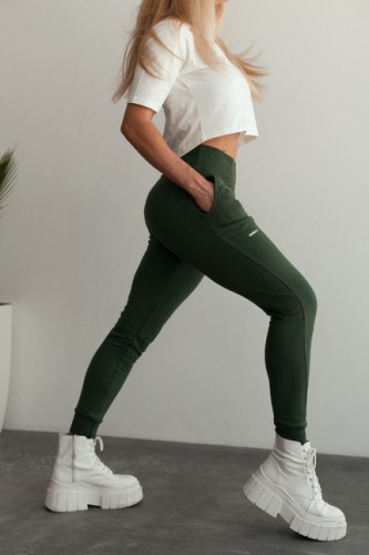 Штаны High-Waist Loose Fit Sweatpants "Feeling Good" 409 Dark Green