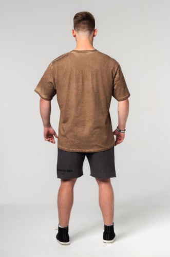 Футболка Nebbia Washed-off Oversized T-shirt HERITAGE Light Brown 355