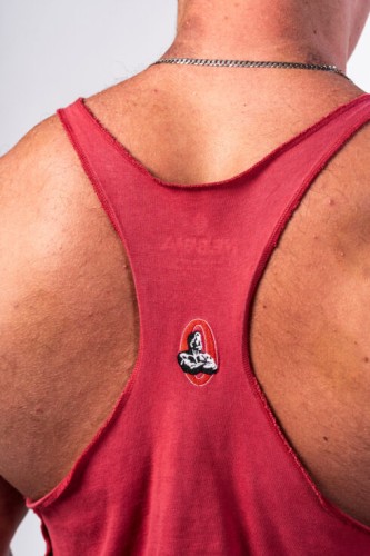 Майка Nebbia Washed Muscle Back Stringer GOLDEN AGE Red 791
