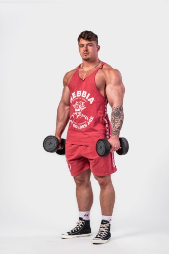 Майка Nebbia Washed Muscle Back Stringer GOLDEN AGE Red 791