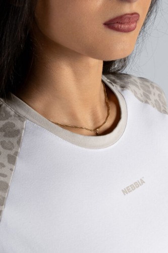 Топ Nebbia Crop Top Leopard '97 PRIMAL Cream Leopard 861