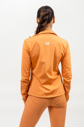 Кофта Nebbia Shiny Zip Up Workout Jacket SLEEK Orange 481