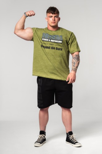 Футболка Nebbia Washed-off Oversized T-shirt HERITAGE Green 355