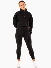 Леггинсы Ryderwear Evolution High Waisted Scrunch Leggings - Black Leopard