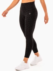 Легінси Ryderwear Evolution High Waisted Scrunch Leggings - Black Leopard