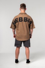 Рубашка Nebbia Washed-off Oversized Shirt 90s THROWBACK Light Brown 347