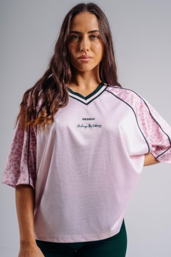 Футболка Nebbia Oversized T-Shirt '97 PRIMAL Pink Leopard 862