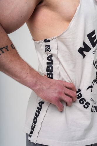 Майка Nebbia Washed Muscle Back Stringer GOLDEN AGE Light Grey 791