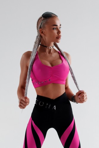 Топ FZ Pink Shiny Strappy Back Top TOP14662P