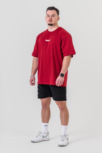 Футболка Nebbia Oversized T-shirt GYM ESSENTIALS Dark Red 381