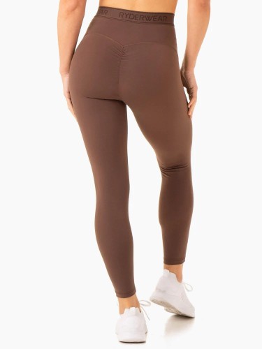 Легінси Level Up High Waisted Scrunch Leggings - Chocolate