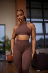 Леггинсы Level Up High Waisted Scrunch Leggings - Chocolate