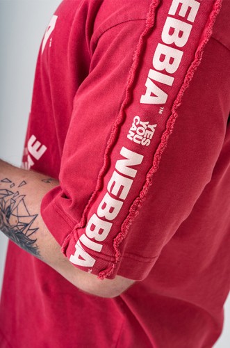 Футболка Nebbia Washed Oversized T-Shirt GOLDEN AGE Red 790