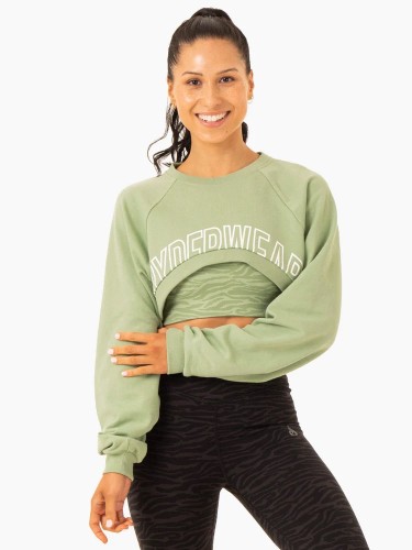Кроп толстовка Emerge Super Crop Sweater - Jade Green
