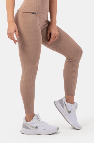 Леггинсы Organic Cotton Ribbed High-Waist Leggings 405 Brown