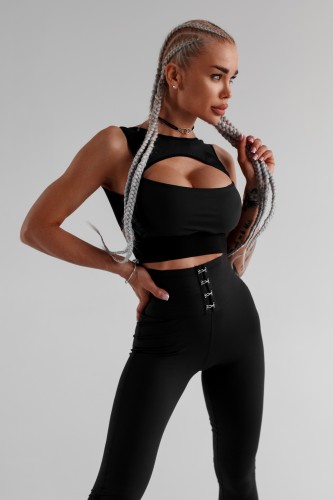 Топ FZ Black Top With Hooks Back 