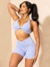 Топ Ryderwear NKD Stonewash Twist Sports Bra - Cornflower Blue Stonewash