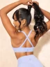 Топ Ryderwear NKD Stonewash Twist Sports Bra - Cornflower Blue Stonewash