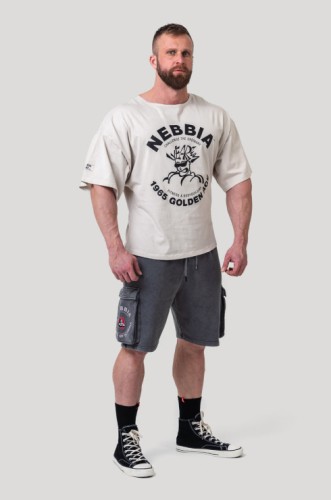 Футболка Nebbia Washed Rag Top GOLDEN AGE Light Grey 788