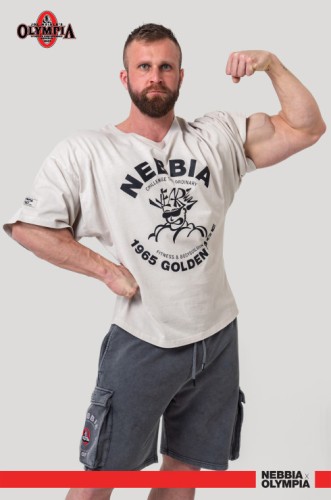 Футболка Nebbia Washed Rag Top GOLDEN AGE Light Grey 788