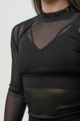 Лонгслив Nebbia Women's Mesh Long Sleeve Top INTENSE Sheer Gold 847