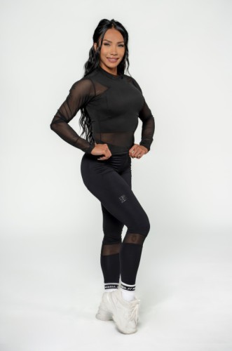 Лонгслив Nebbia Women's Mesh Long Sleeve Top INTENSE Sheer Gold 847