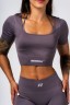 Топ Nebbia Shaping Crop Top FLOW SEAMLESS Dark Grey 499