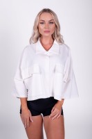 Рубашка Nebbia Boxy Cropped Shirt With Pockets White 598 UNI