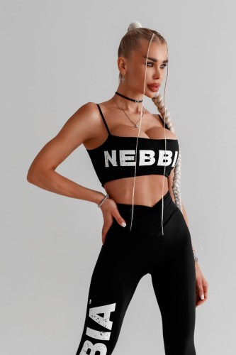 Топ Nebbia Bandeau bra BACK CHECK Black 612