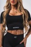 Топ Nebbia Shaping Crop Top FLOW SEAMLESS Black 499