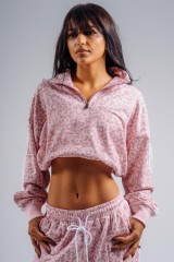 Кофта Nebbia Half-Zip Leopard Sweatshirt PRIMAL Pink Leopard 866