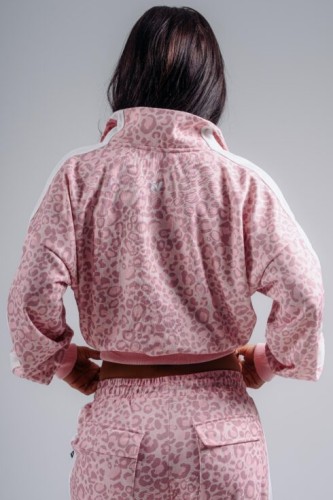 Кофта Nebbia Half-Zip Leopard Sweatshirt PRIMAL Pink Leopard 866