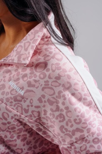 Кофта Nebbia Half-Zip Leopard Sweatshirt PRIMAL Pink Leopard 866