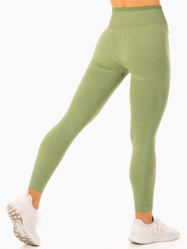 Леггинсы Excel Seamless High Waisted Leggings - Moss Green Marl