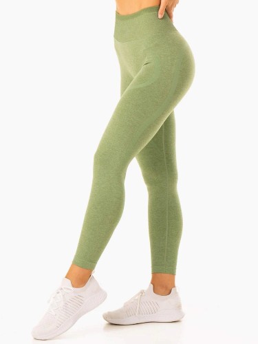 Леггинсы Excel Seamless High Waisted Leggings - Moss Green Marl
