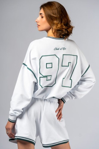 Толстовка женская Nebbia Lounge Sweatshirt CLUB D’OR White 642