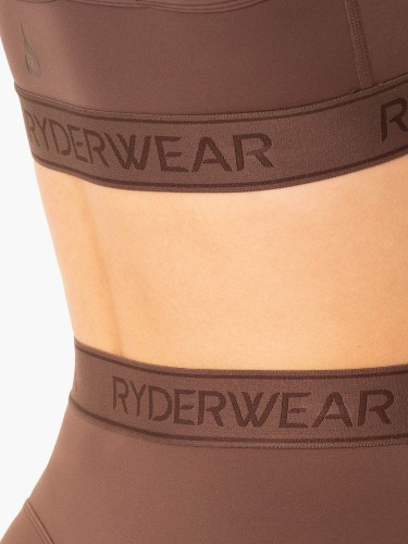 Шорты Level Up High Waisted Scrunch Shorts - Chocolate