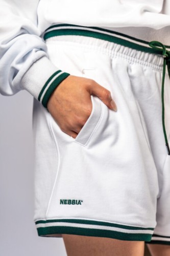 Шорты женские Nebbia Lounge Sweatshorts CLUB D’OR White 643