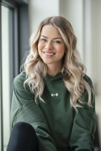 ХУДІ LOOSE FIT CROP HOODIE ICONIC DARK GREEN 421