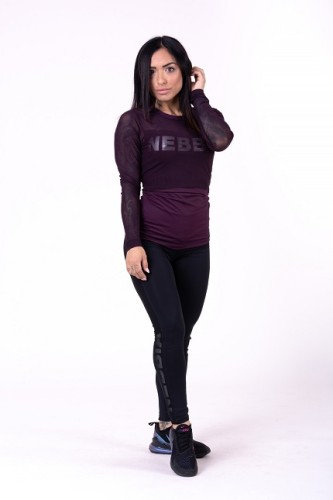 Лонгслив Nebbia Flash-Mesh Long Sleeve Shirt 664 Bordo