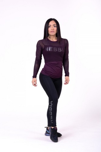 Лонгслив Nebbia Flash-Mesh Long Sleeve Shirt 664 Bordo