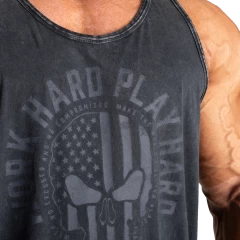 Майка GASP Skull T-Back 220991 Washed Black