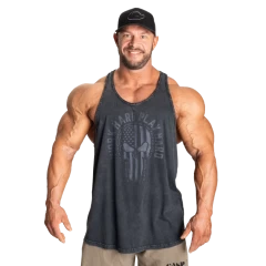 Майка GASP Skull T-Back 220991 Washed Black