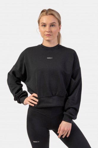 ТОЛСТОВКА LOOSE FIT SWEATSHIRT "FEELING GOOD" BLACK 420