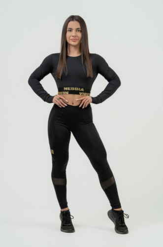 Леггинсы Nebbia Women's High Waist Push-Up Leggings INTENSE Heart-Shaped Gold 843