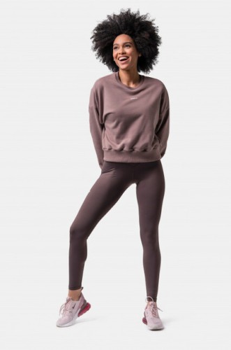 ТОЛСТОВКА LOOSE FIT SWEATSHIRT "FEELING GOOD" BROWN 420