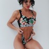 Жіночі плавки з квітковим принтом NEBBIA ALOHA BABE BRASIL BOTTOM 808